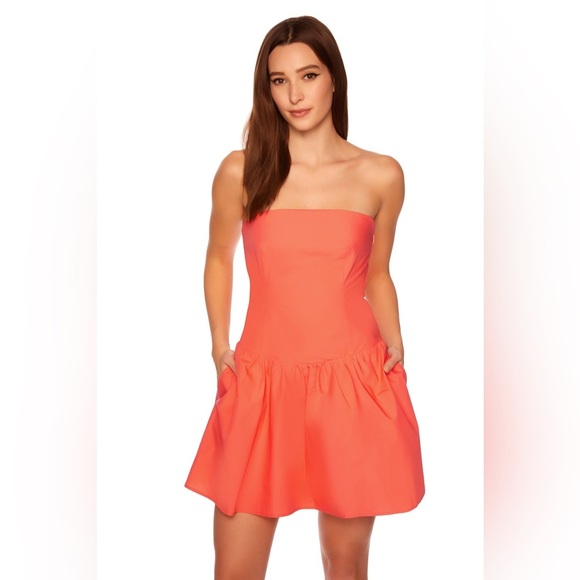 Susana Monaco NWT Poplin Tube Flared Dress (A01) - Picture 1 of 4